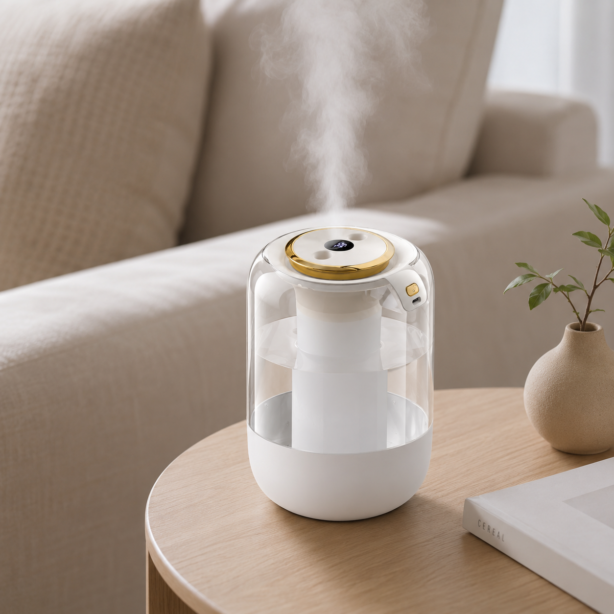 Large-Spray Air Humidifier – Quiet Bedroom & Nursery Diffuser | Mistelio