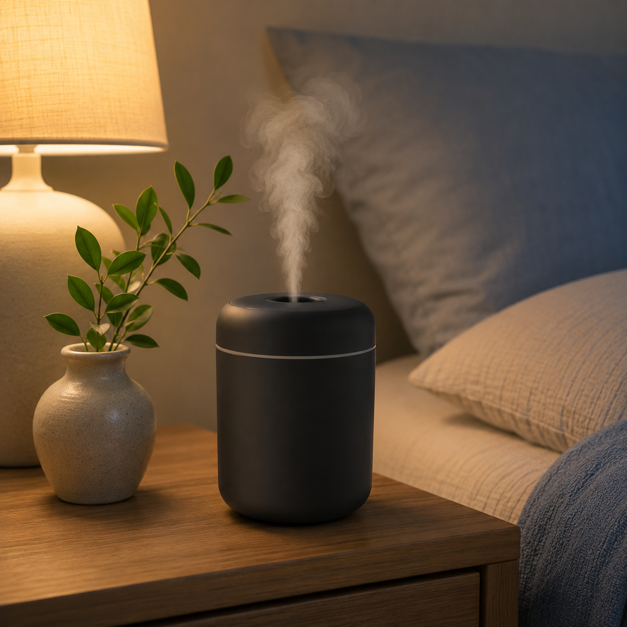 Compact Mini USB Humidifier – Cool Mist & LED Diffuser, Bedroom, Car | Mistelio