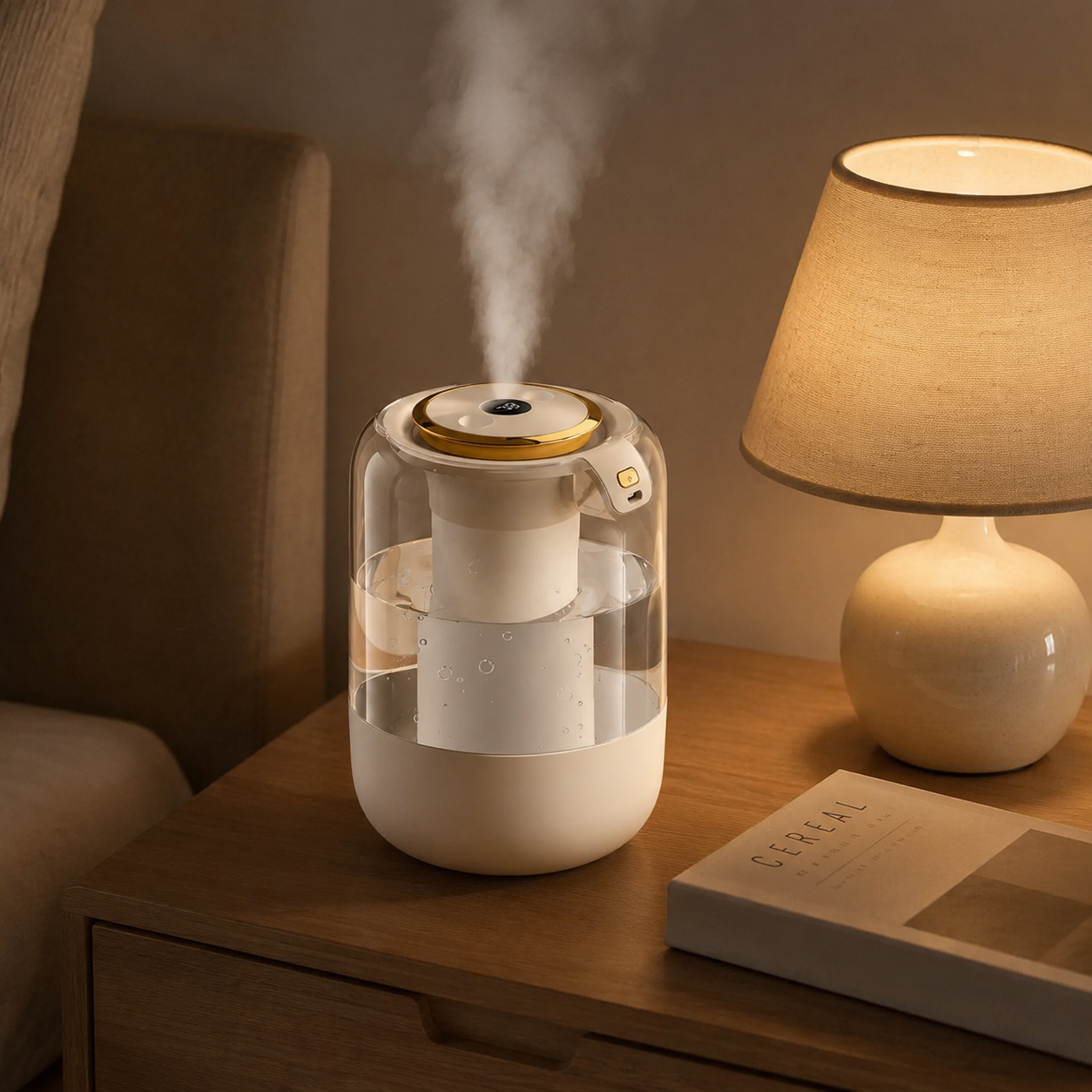 Large-Spray Air Humidifier – Quiet Bedroom & Nursery Diffuser | Mistelio
