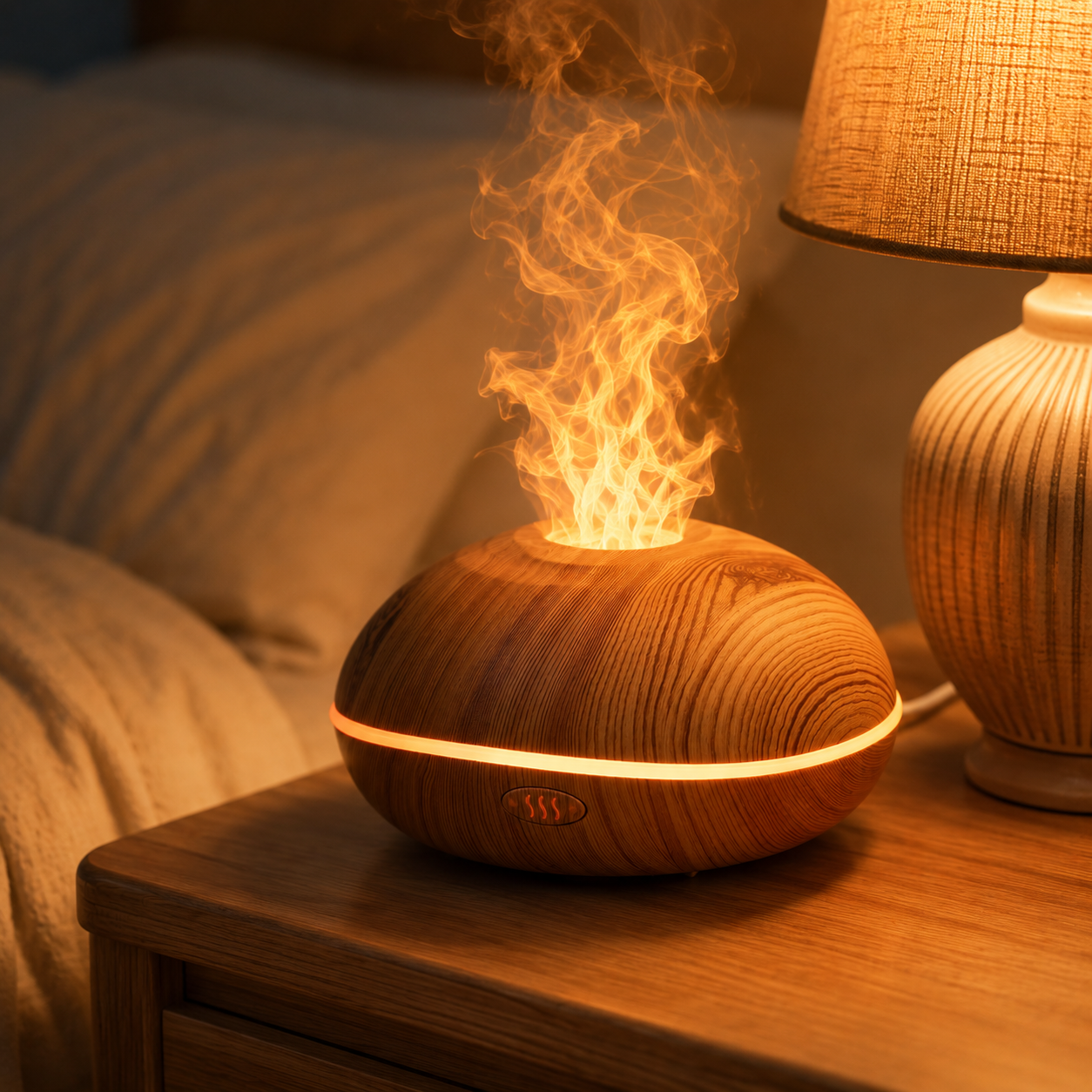 Wood Grain Diffuser - 7-Color LED Aromatherapy Diffuser with Mist | Mistelio