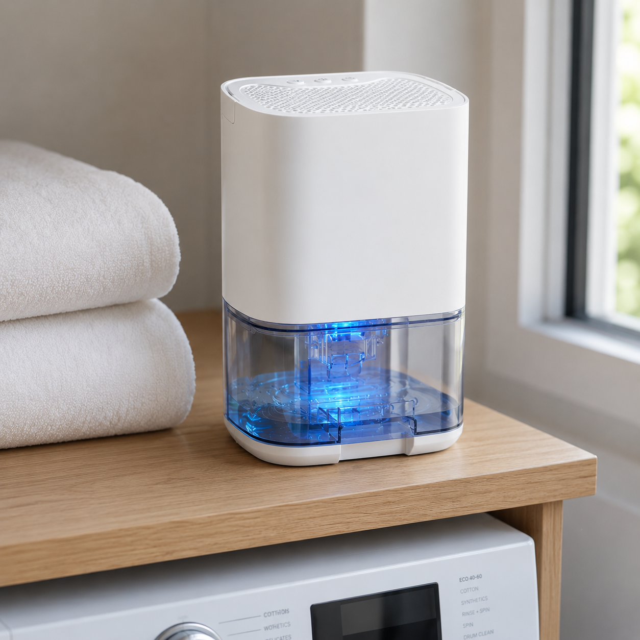 1000ml Portable Dehumidifier – Quiet Thermoelectric Moisture Control for Home, Office, RV | Mistelio