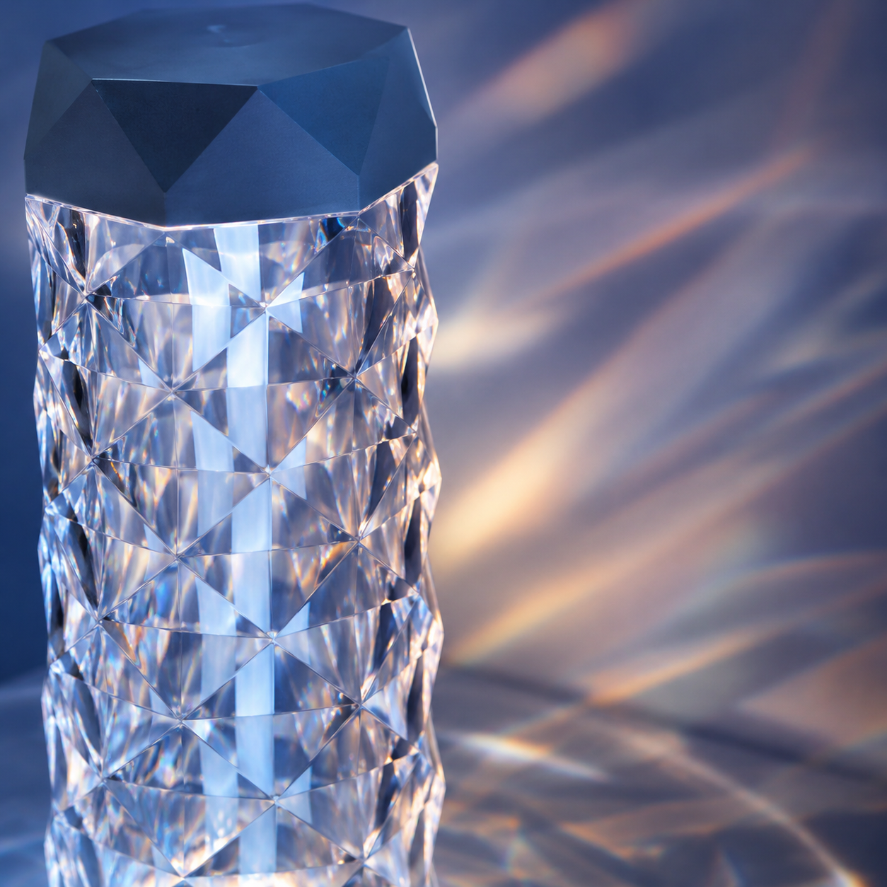 Crystal-Cut Tower Humidifier – Ultrasonic Cool Mist Diffuser with LED Light | Mistelio
