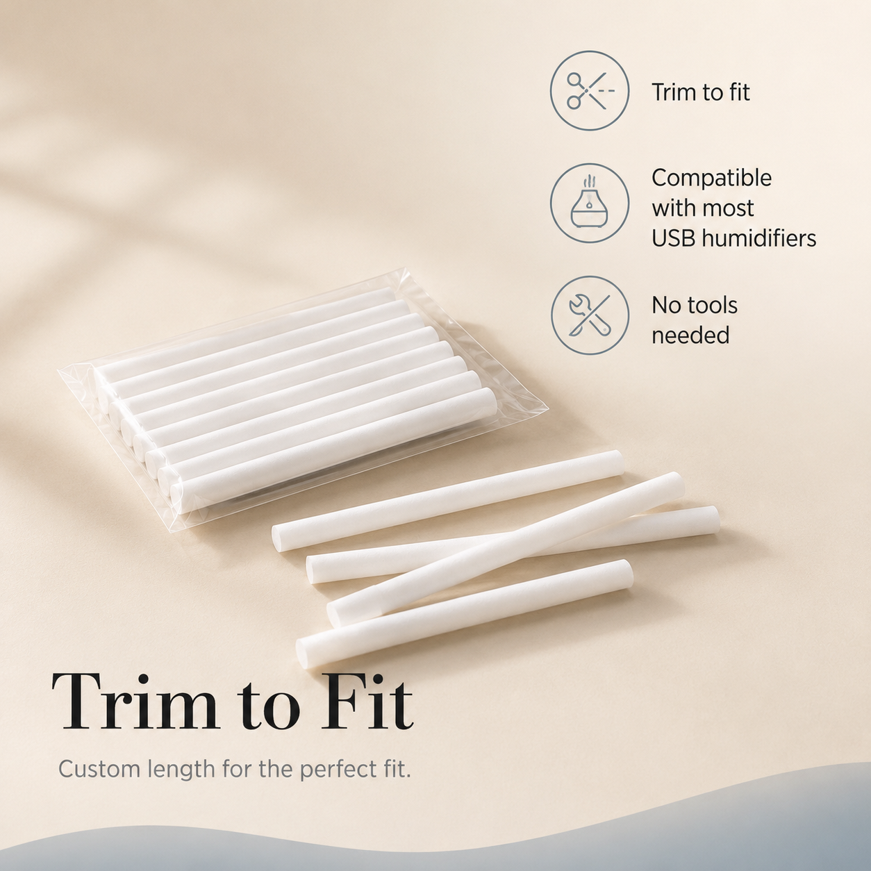 Replacement Humidifier Wicks (10-Pack) - Universal Filter Sticks for USB Mini Humidifiers | Mistelio