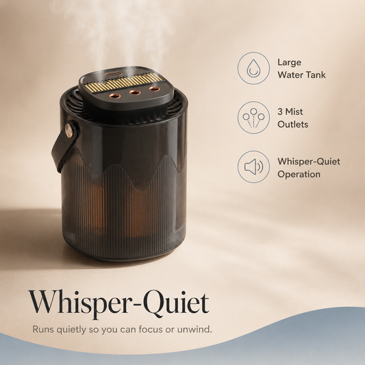 Large Capacity Air Humidifier – Cool Mist with 3 Mist Outlets for Home, Office | Mistelio