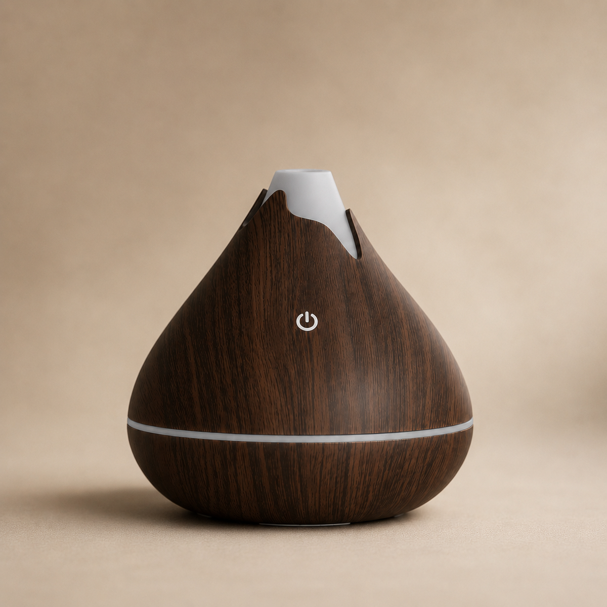 350ml Cone Diffuser - Wood-Look Humidifier with 7-Color LED | Mistelio